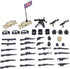 Weapons Pack Military Accessories, WWII Soldier Model Toys, Compatible with Mini Figure Brick Toy for Boys Age 3+