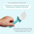 Grabease Toddler Silverware Set, Forks, Spoons, and Knives, BPA and Phthalates-Free, Dishwasher Safe, Teal