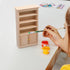 1: 12 Toyvian Mini Wooden Drawer Cabinet, Dollhouse Decoration Bookshelf with Wood Drawer Tiny Bookcase TV Cabinet