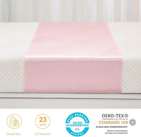 100% Mulberry 23 Momme PROMEED Silk Crib Sleeve for Baby Hair Loss Prevention, Premium Natural Silk Bassinet Sheet
