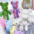 SOUFEEL DIY Fluid Bear Painting Kit, Teddy Bear Creative Home Decoration Handmade Doll for Birthday Gift