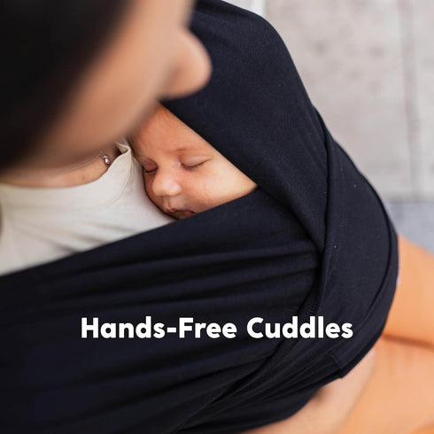 (0-36m, 8-35 lbs) CuddleCarry Pre-Wrapped Baby Ring Sling by CuddleBug - Adjustable, Lightweight Baby Carrier Wrap