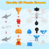 Kleeblatt 40Pcs Animal Erasers, Desk Pets for Kids, Assembled 3D Puzzle Erasers, Classroom Prizes