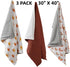 FIGEPO 3 Pack Soft Boho Baby Gender Neutral Blankets for Newborn Baby Girls or Boys Unisex Nursery Toddler Baby Throw