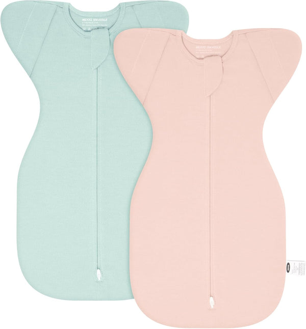 MEXXI Swaddle Baby Sleep Sack With Arms Up, 2 Pack Baby Transitional