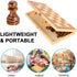 Wooden Chess Set - Folding Board, 12 Inches Handmade Portable Travel Chess Game for Kids and Adults