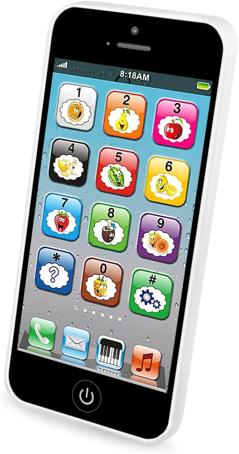 Toy Learning Play Cell Phone, Interactive Toy with 8 Functions and Dazzling Lights for Toddler Baby Kids