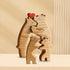 Family Wood Love Animal Puzzle Decoration, Customized Wooden Bear Puzzle, Thoughtful Christmas Birthday Gifts for