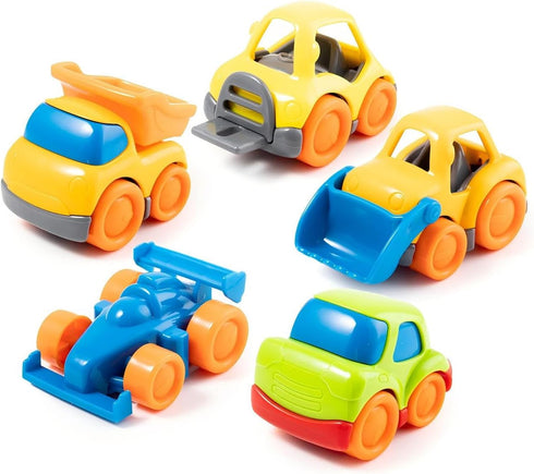 5 1-3, 12M+ 1 2 3 4 P&C Pcs Toddler Toys Mini Cars for Ages Beach Sand Outdoor Small Construction Toy Trucks for Kids