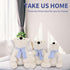 ROPELOK 15.7 Inch Polar Bear Stuffed Animal Plush, Lifelike Super Soft Cute Polar Bear with Scarf, Kawaii Cute Plush