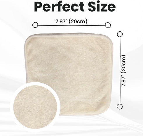 Generic 6-Pack, 7.87 7.87 inches, 2-Layer Baby Washcloths Ultra Soft Viscose, x Deluxe, Super Absorbent, Machine