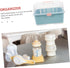 Large Capacity Bottle Storage Box with Drying Rack for Pacifiers and Tableware Portable Feeding Organizer in Bright