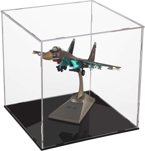 A+ DESIGN Clear Acrylic Display Case Assemble Collectibles Box Alternative Glass Case for Display