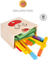 Wooden French Fries Sorting & Stacking Toys for Toddlers, Montessori Educational Toys for 3 Year Olds to Develop Fine