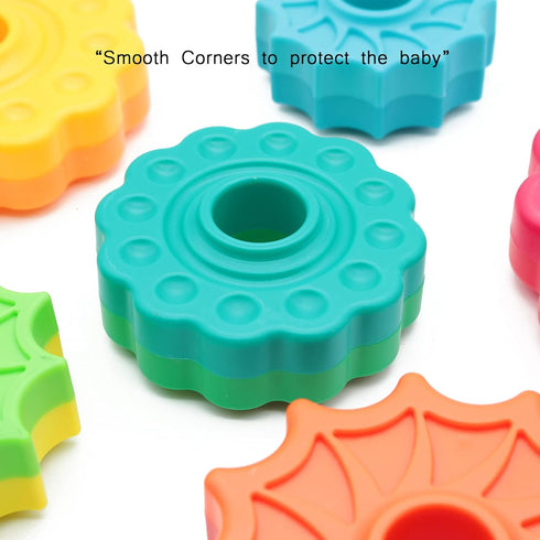 (1 PCS) Spinning Stacking Toys, ABS Plastic Rainbow Design, Educational Interactive Learning Stack Toys for Boys and