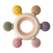 Arudyo Baby Teething Toys Silicone Teethers BPA Free Silicone Rudder with Wooden Ring