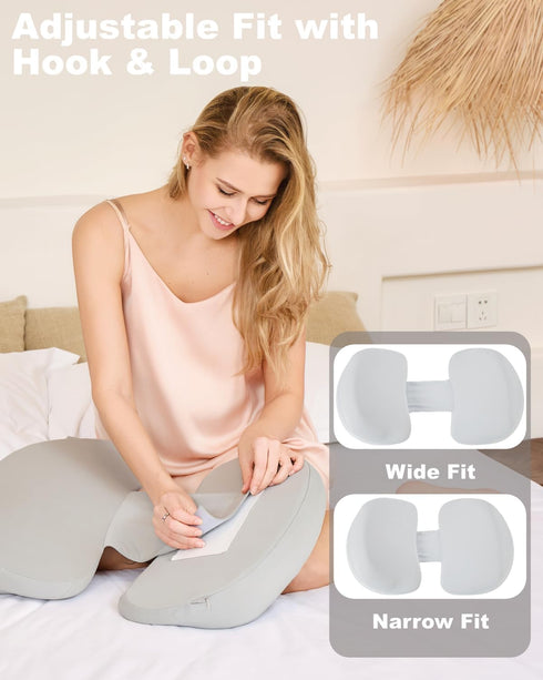 YZCCtixi Pregnancy Pillows for Sleeping, Memory Foam Maternity Pillow with Cooling Pillowcase, Support for Back Belly