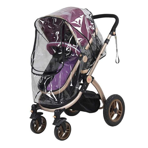 Waterproof Stroller Rain Cover, Transparent Pram Rain Cover, Foldable for Baby Stroller