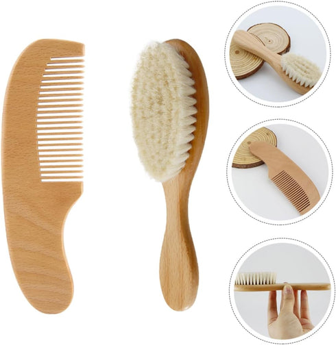 Set BESTonZON Boy Girl Hair Washing Brush Soft Wool Scalp Massage Comb for Boy Girl Gentle Head Cleaning Tool for Hair