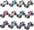 12Pcs F1 Formula Pull Back Cars Toy with Number Stickers, Crash Resistant Inertia Race Cars for Kids