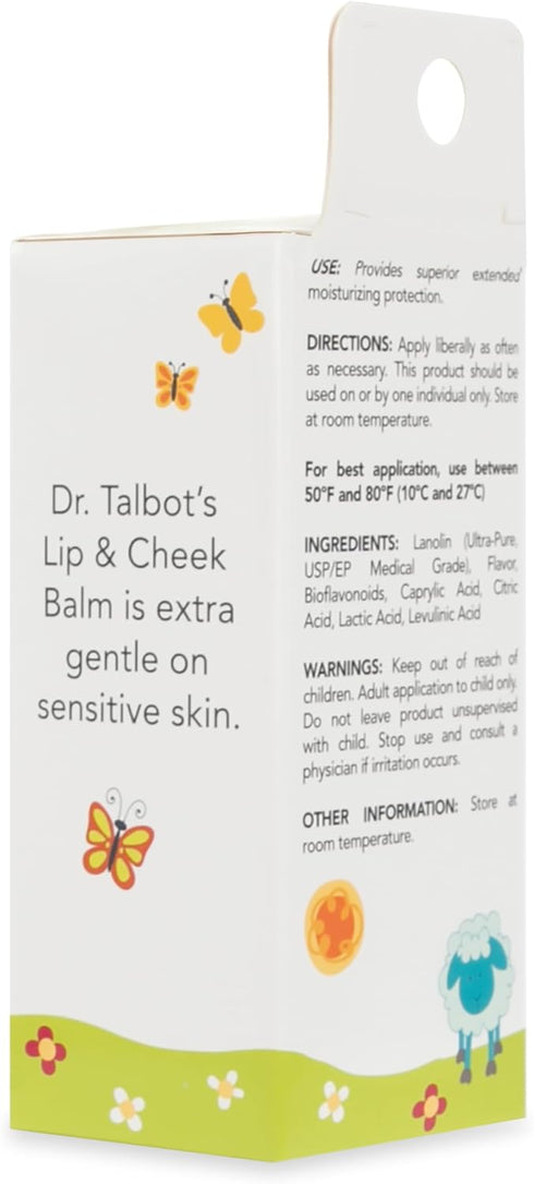 Dr. Talbot's Lanolin Lip & Cheek Balm for Baby, Naturally Inspired with Citroganix, Vanilla Milk Flavor, 2 Pack