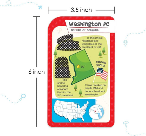 Imagimake Mapology USA Flash Cards | Learn United States Flags and State Shapes | Ages 8-12 | Educational Toy