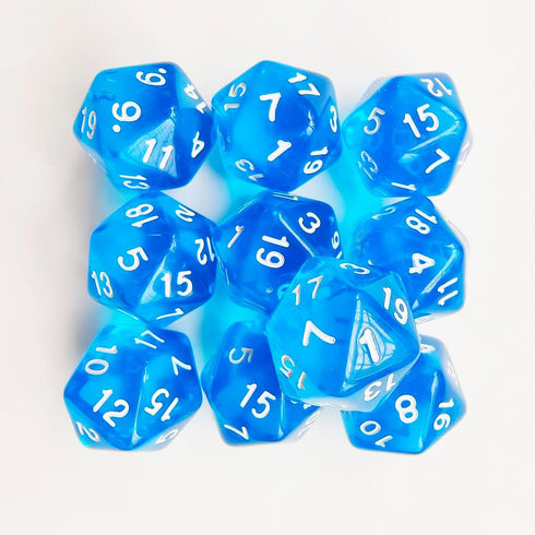 Yiotfandoll 10 Set D20 20mm 20 Pieces Polyhedral Dice Dice Acrylic Sided Game Dice for Dungeons and Dragons RPG MTG DND