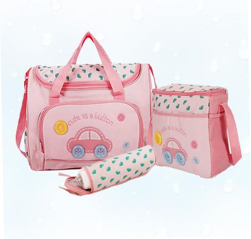 Set Mummy Large Capacity Diaper Bag with Changing Pad Shoulder Strap and Stylish Design for Moms The Car Pattern Bag