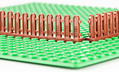 Set, 20 Fence Building Block Pieces Toy Fence Accessories for Garden Trees/Flowers/Farm Animals, Compatible