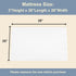 38" 26" L x W Waterproof Mini Mattress - Removable Cover & Machine Washable