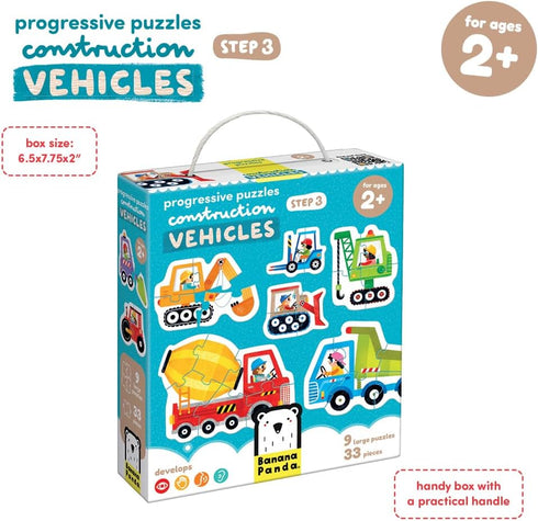 Progressive Puzzles Construction Vehicles 2+ Toddler Puzzle