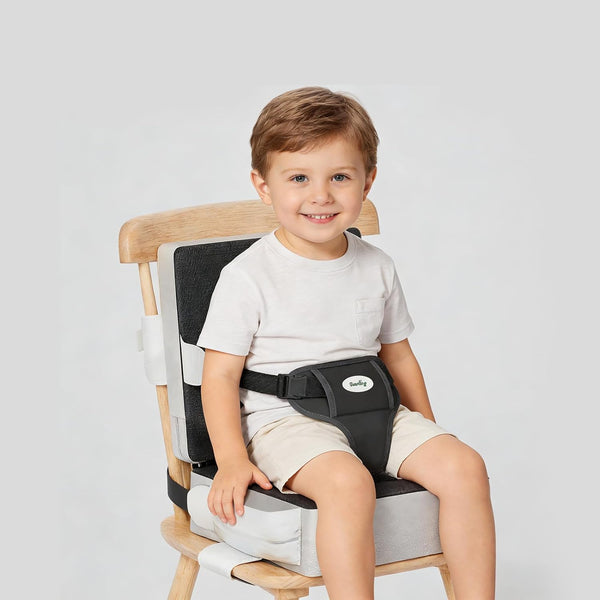 Toddler Booster Seat for Kitchen Chair, Anti-Slip Dining Table Booster Seat w/Backrest