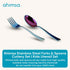 Ahimsa Stainless Steel Forks & Spoons | Cutlery Set | Kids Utensil Set | 100% BPA Free & Dishwasher Safe (Iridescent Blue) by Ahimsa