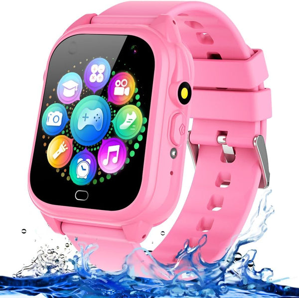 Kids Waterproof Smart Watch for Boys Girls Ages 3-12, Learning Toys with 26 Games, Camera, Video, Touchscreen