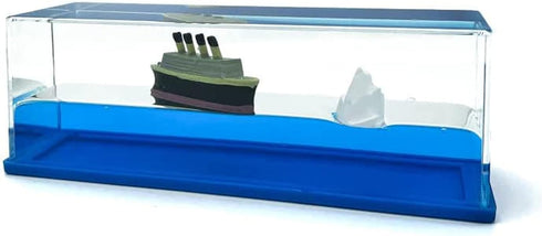 Unsinkable Titanic Simulator Toy, Wavey Boat in a Box for Car Decoration & Paperweight Gift