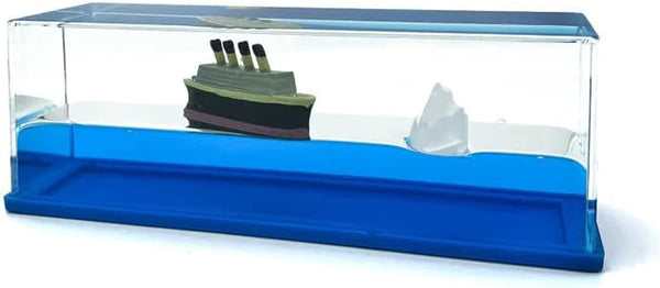 Unsinkable Titanic Simulator Toy, Wavey Boat in a Box for Car Decoration & Paperweight Gift