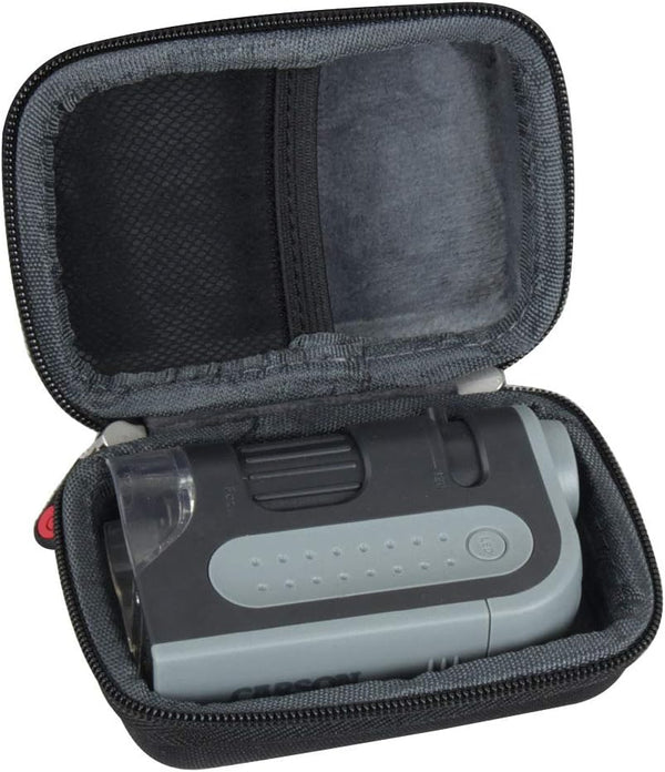 Hermitshell Hard Travel Case for Carson MicroBrite Plus 60x-120x Power LED Lighted Pocket Microscope