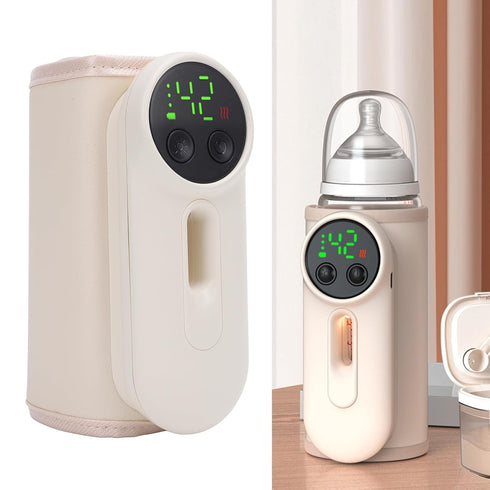 Milk Bottle Warmer, Fast Heating Accurate Temperature Control Breastmilk Warmer with Night Light for Baby Outdoor
