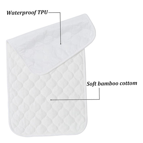 Ginwrek 3Pcs 27x14'' Changing Mat Diaper Changing Pad Waterproof Mat Washable Reusable Cotton Travel Pad for Baby