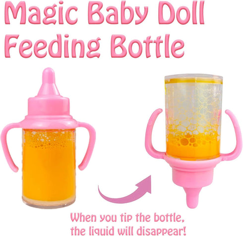 Set 14-16 Inch 18 Inch Set BNUZEIYI Baby Doll Accessories - Feeding and Caring with Bottles Doll Diaper and Changing