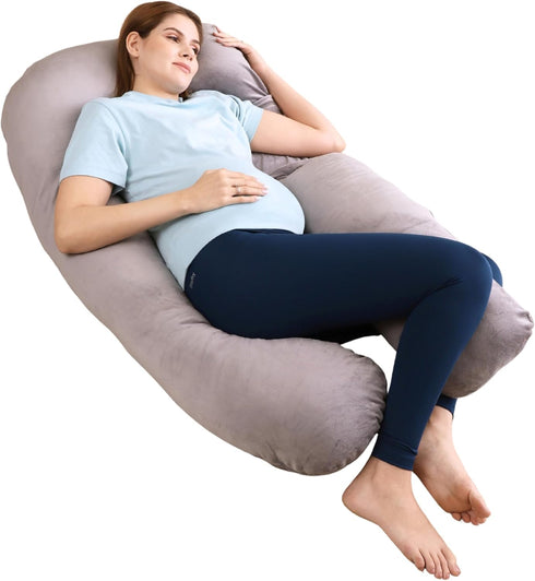 Gynaecologist-Recommended RELY+ Detachable U-Shaped Maternity Pillow Full Body Support for Sleeping, Unbreakable