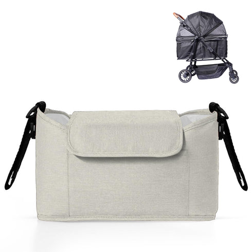 Baby Stroller Organizer,Suitable for Baby Stroller, Dog Stroller, Most Strollers (Gray)