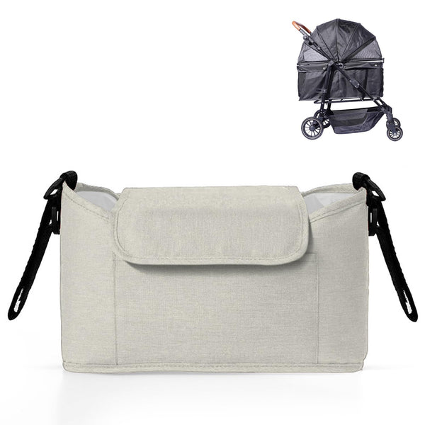 Baby Stroller Organizer,Suitable for Baby Stroller, Dog Stroller, Most Strollers (Gray)