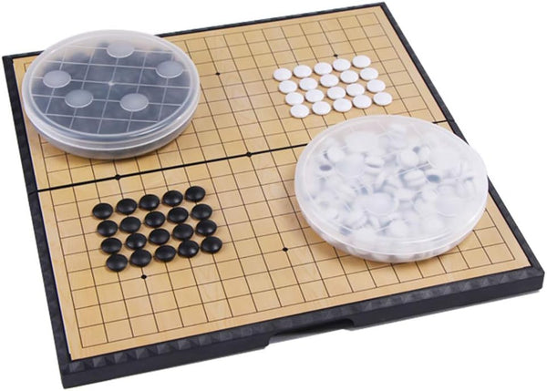 SongYun Magnetic 19x19 Go Game Set - 11-Inch Folding Board with 361 Plastic Go Stones