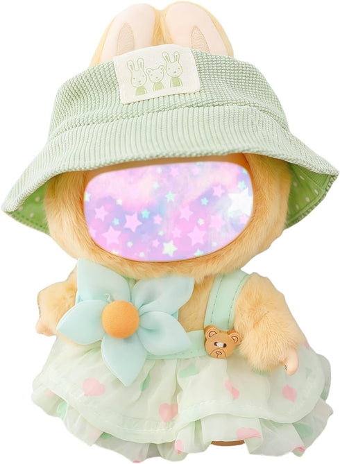 Xinbalove Clothes for Labubu 17cm Doll, 3 Pieces Dress Outfit Set for 6.7inch