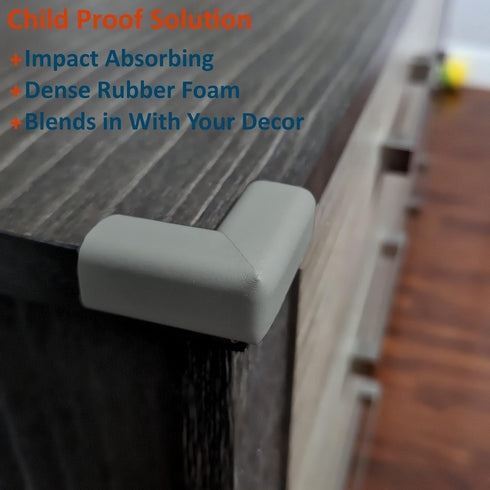 Sharp Edge 16.2ft Furniture Safety Guards, Protective Foam Cushion with 15ft Bumper and 4 Adhesive Childsafe Corners