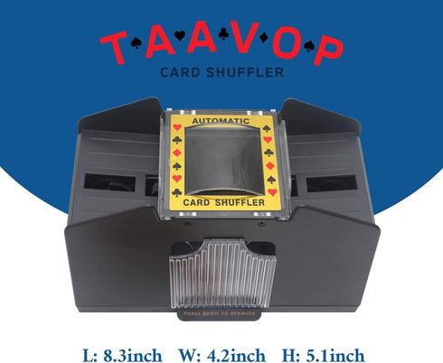 Card Shuffler 2-4 Deck Automatic - Battery-Operated Electric Card Shuffler for UNO/Poker
