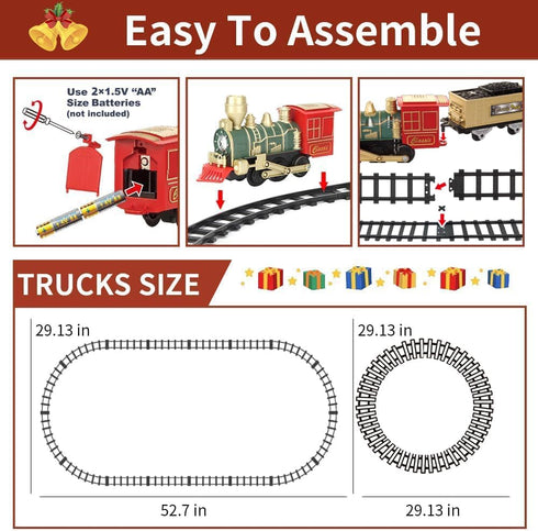 Set 4-8, Electric Train for Kids Ages Complete Toy Train with Lights & Sounds, Train Toys with Cars & Tracks