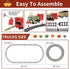 Set 4-8, Electric Train for Kids Ages Complete Toy Train with Lights & Sounds, Train Toys with Cars & Tracks