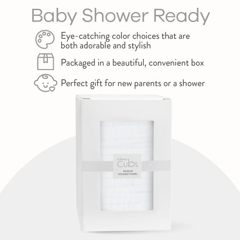 Set Comfy Cubs Baby Washcloths & White Hooded Towel - Perfect for Bath Time
